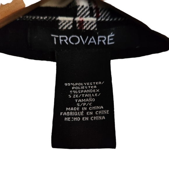 Trovare SMALL black white red plaid button-down shirt shacket westerncore - Picture 11 of 12